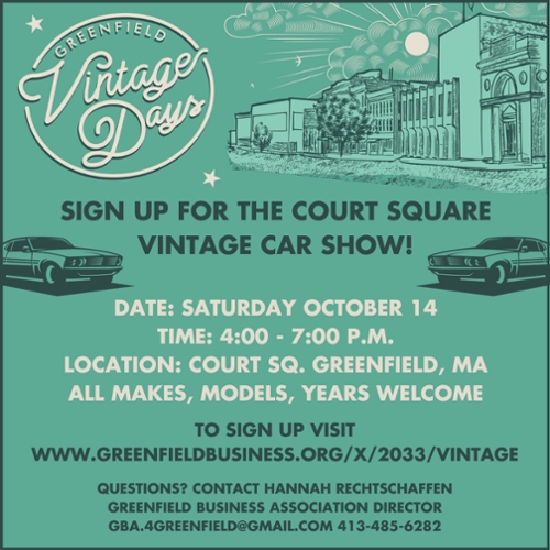 Vintage Days Classic car sign-up form